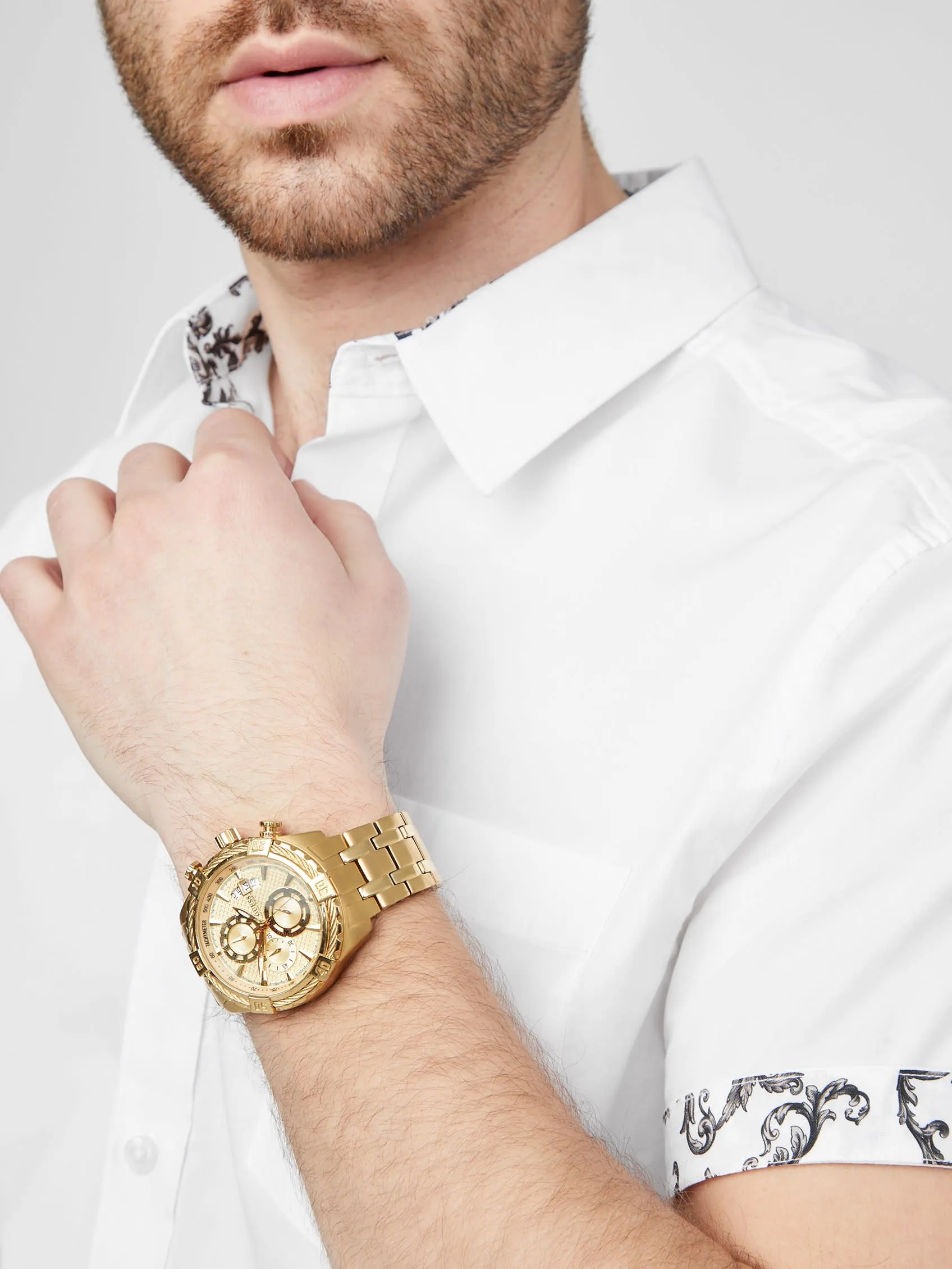 Gold-Tone Multifunction Watch