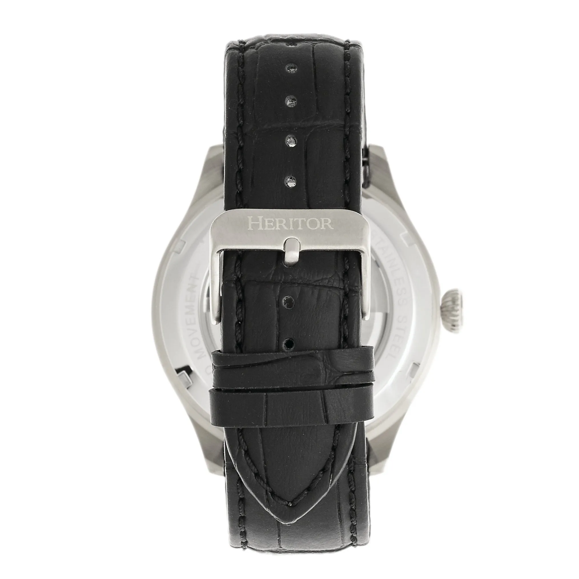 Gregory Semi-Skeleton Leather-Band Watch