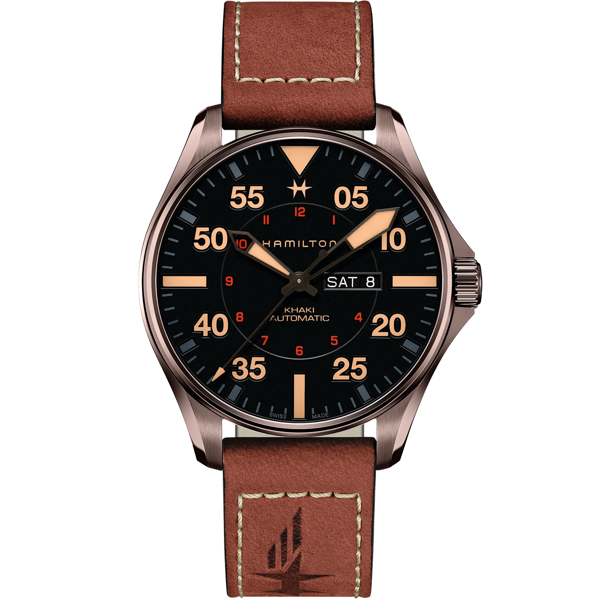 Hamilton Men's H64705531 Khaki Pilot 46mm Automatic Watch
