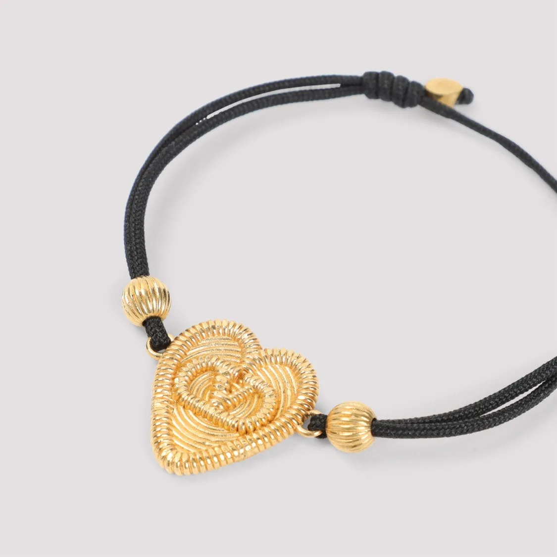 Heart-Shaped Brass Bracelet