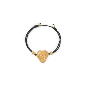 Heart-Shaped Brass Bracelet