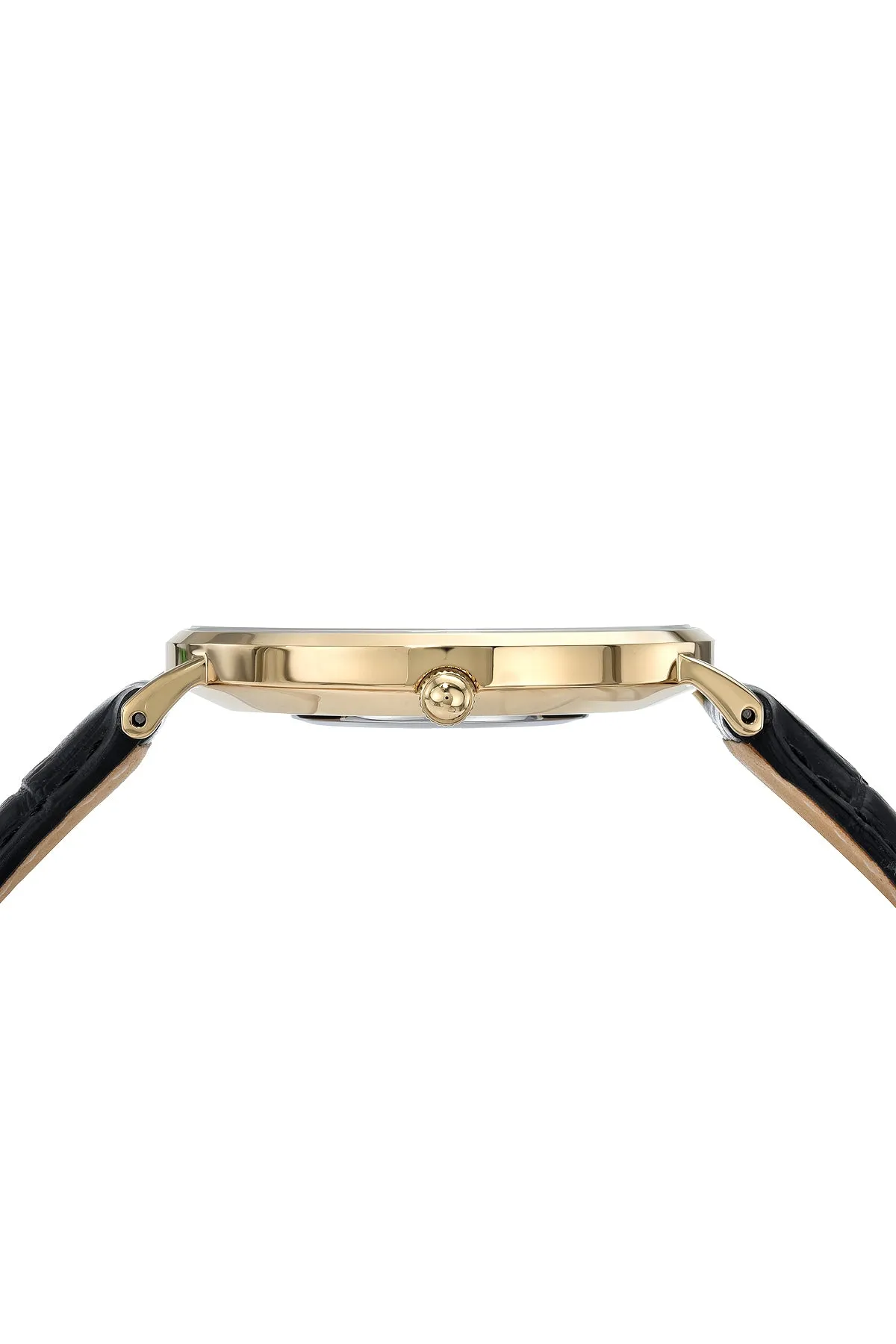 Henry Men's Leather Gold and Black Watch