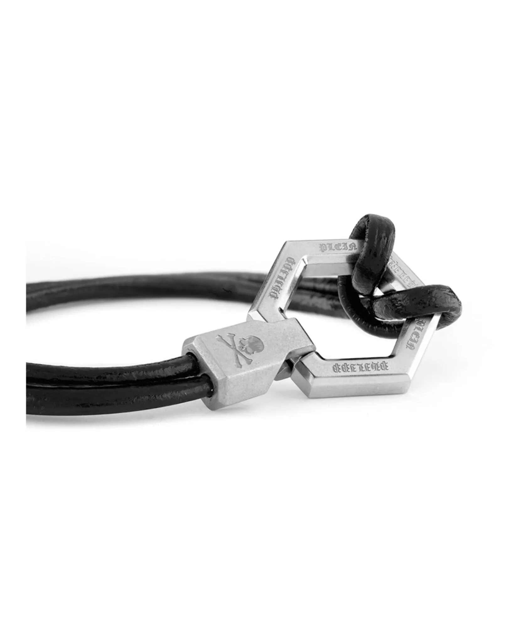 Hexagon Calf Leather Bracelet