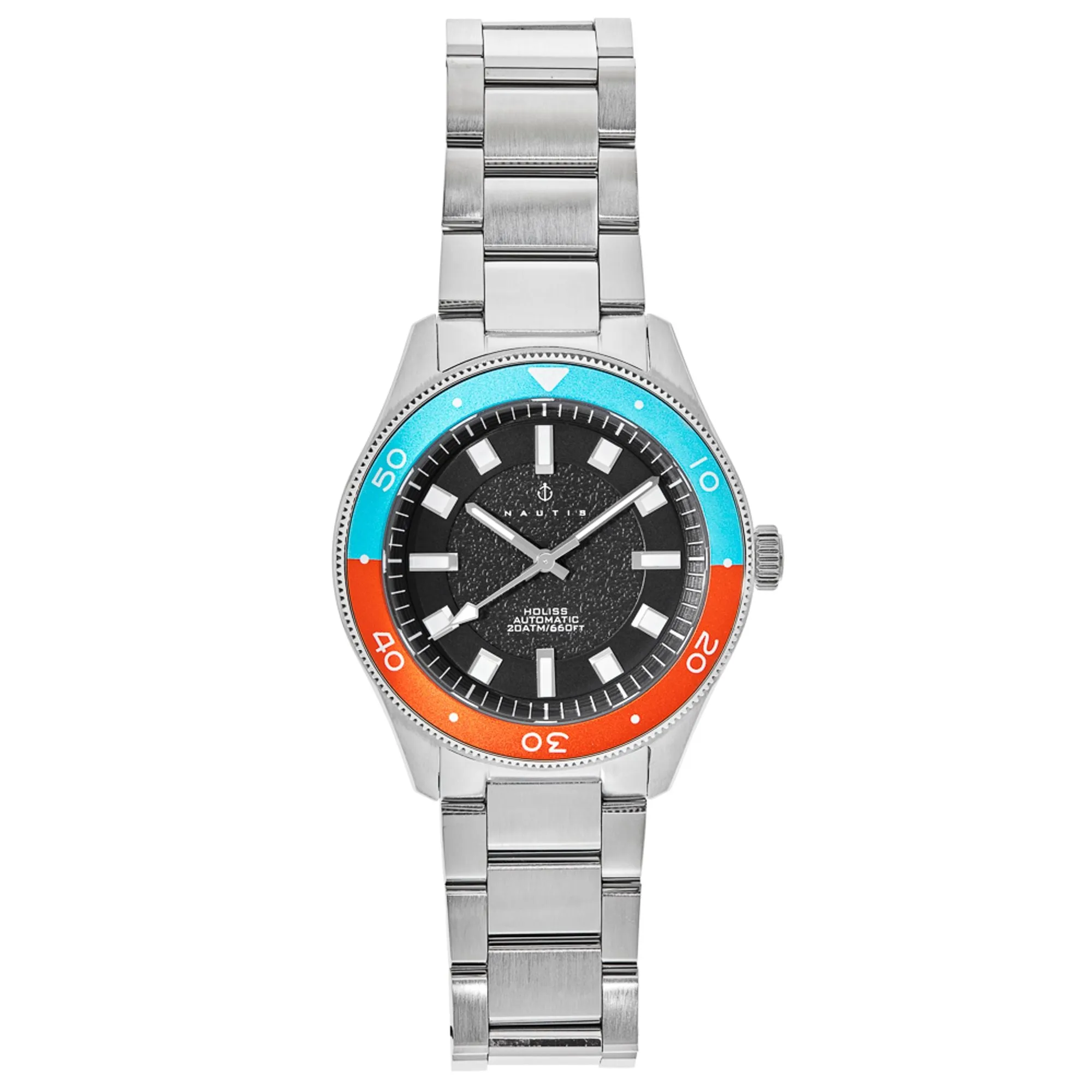 Holiss Automatic Bracelet Watch - Blue & Orange