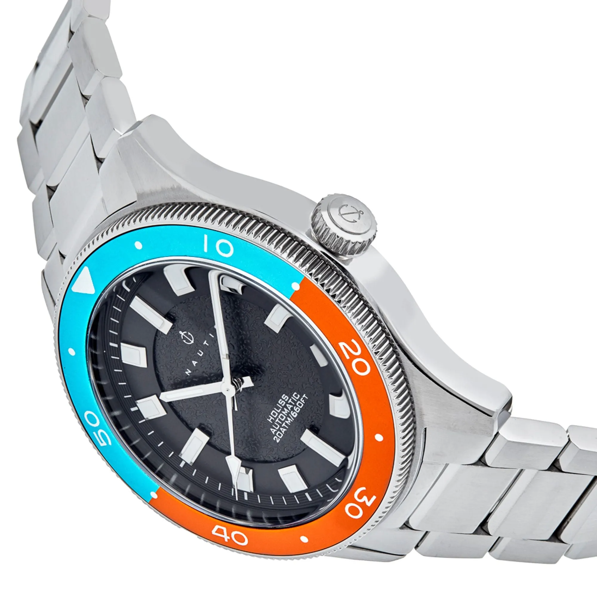 Holiss Automatic Bracelet Watch - Blue & Orange