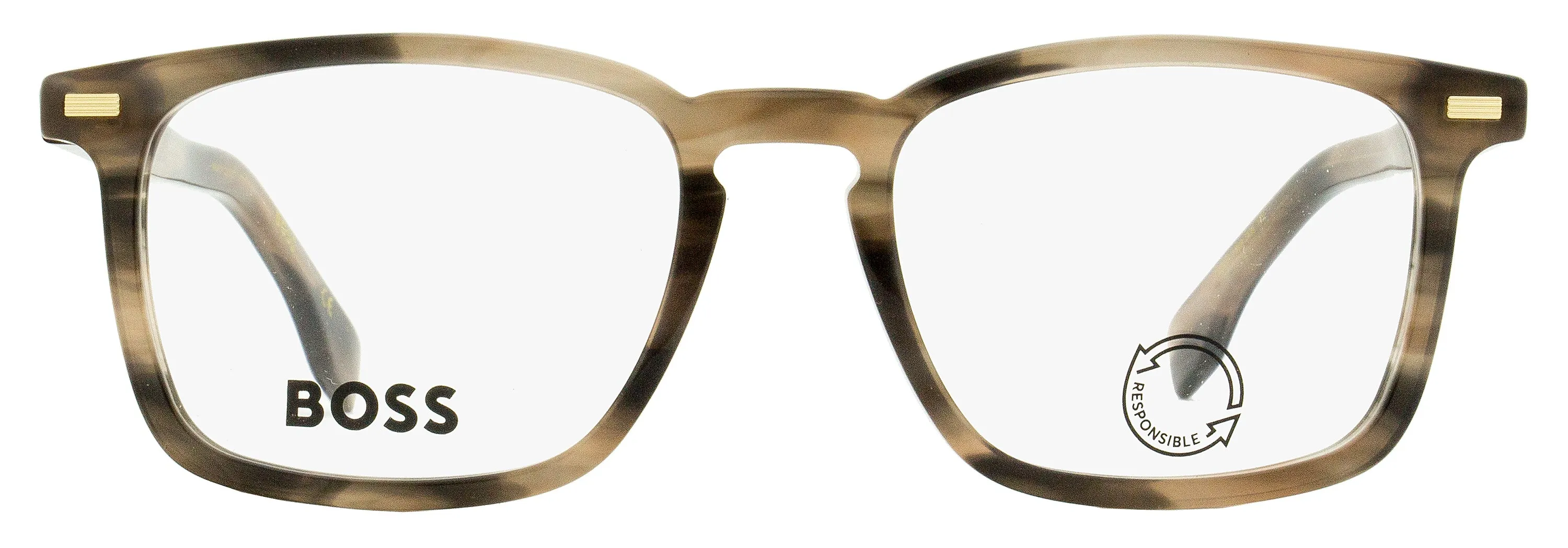 Hugo Boss Men's Rectangular Eyeglasses B1368 S05 Gray/Brown 53mm