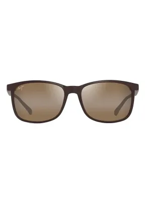 Hulili Rectangular Matte Brown Sunglasses
