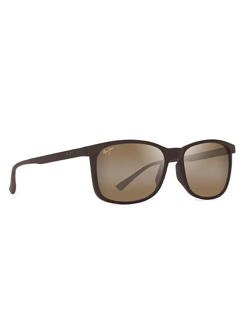 Hulili Rectangular Matte Brown Sunglasses