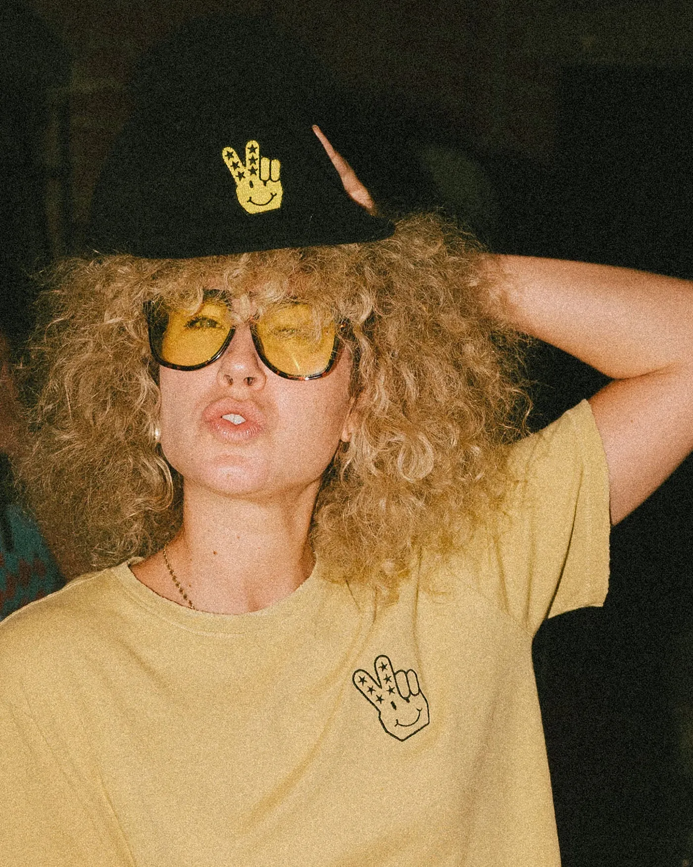 JF Peace   Smiles Patch Cord Hat