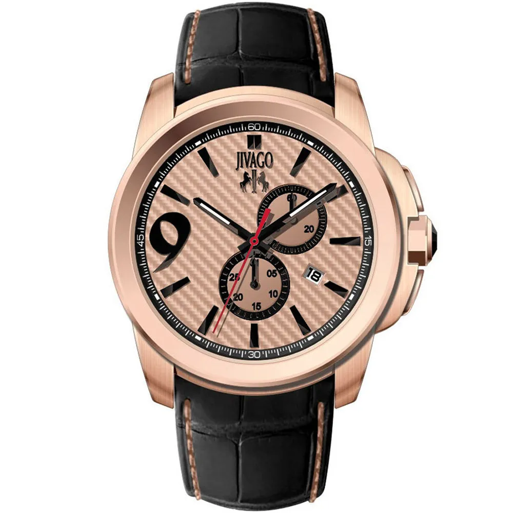 Jivago Men's Rose gold dial Watch