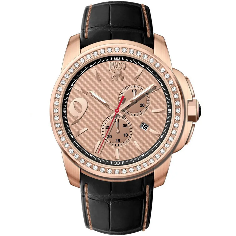 Jivago Men's Rose gold dial Watch