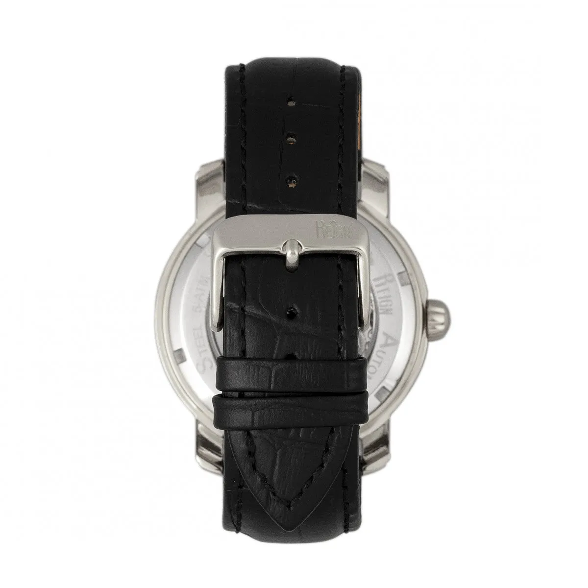 Kahn Automatic Skeleton Leather-Band Watch