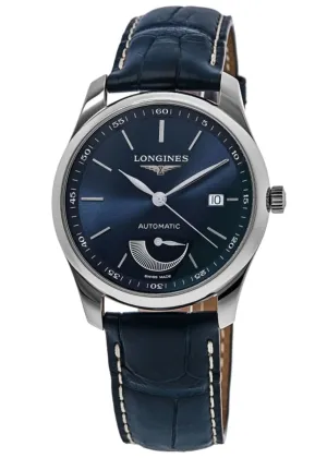 Longines Master Collection Power Reserve 40mm Blue Dial Leather Strap Men's Watch L2.908.4.92.0