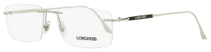 Longines Men's Rimless Eyeglasses LG5001H 016 Palladium 56mm