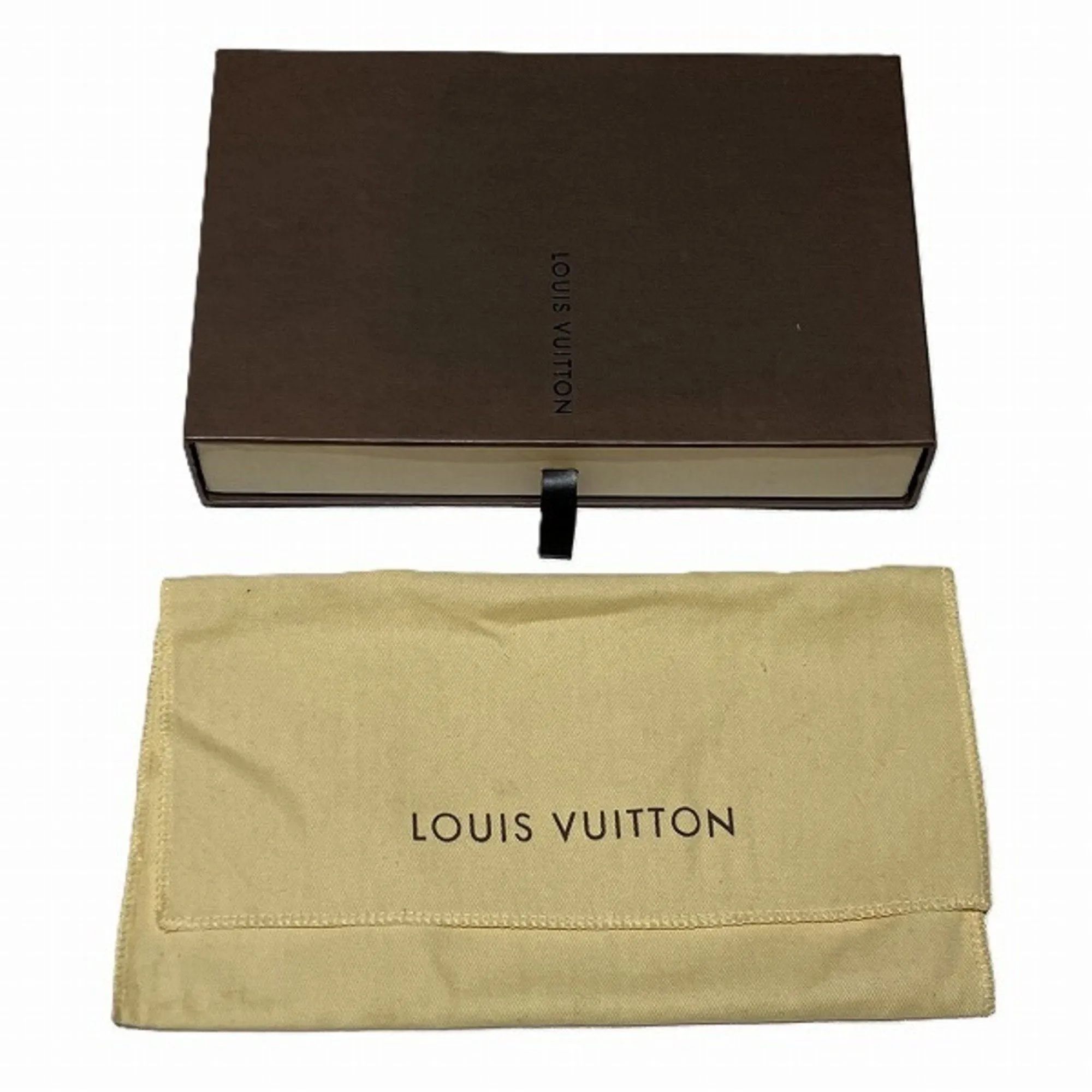 Louis Vuitton Ardoise Leather Long Wallet (Bi-Fold) (Pre-Owned)