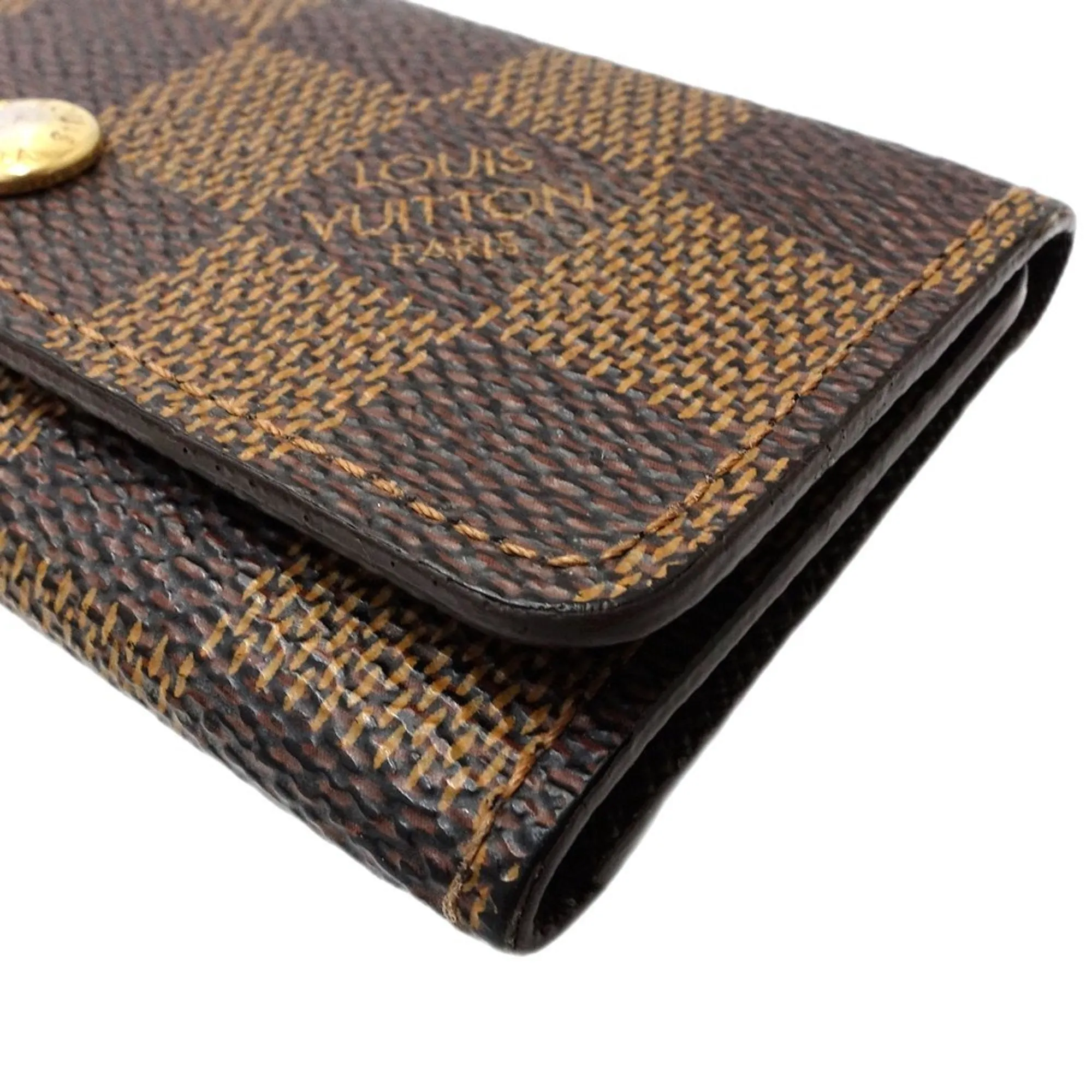 Louis Vuitton Damier Canvas Ebene Damier Canvas Keycase (Pre-Owned)