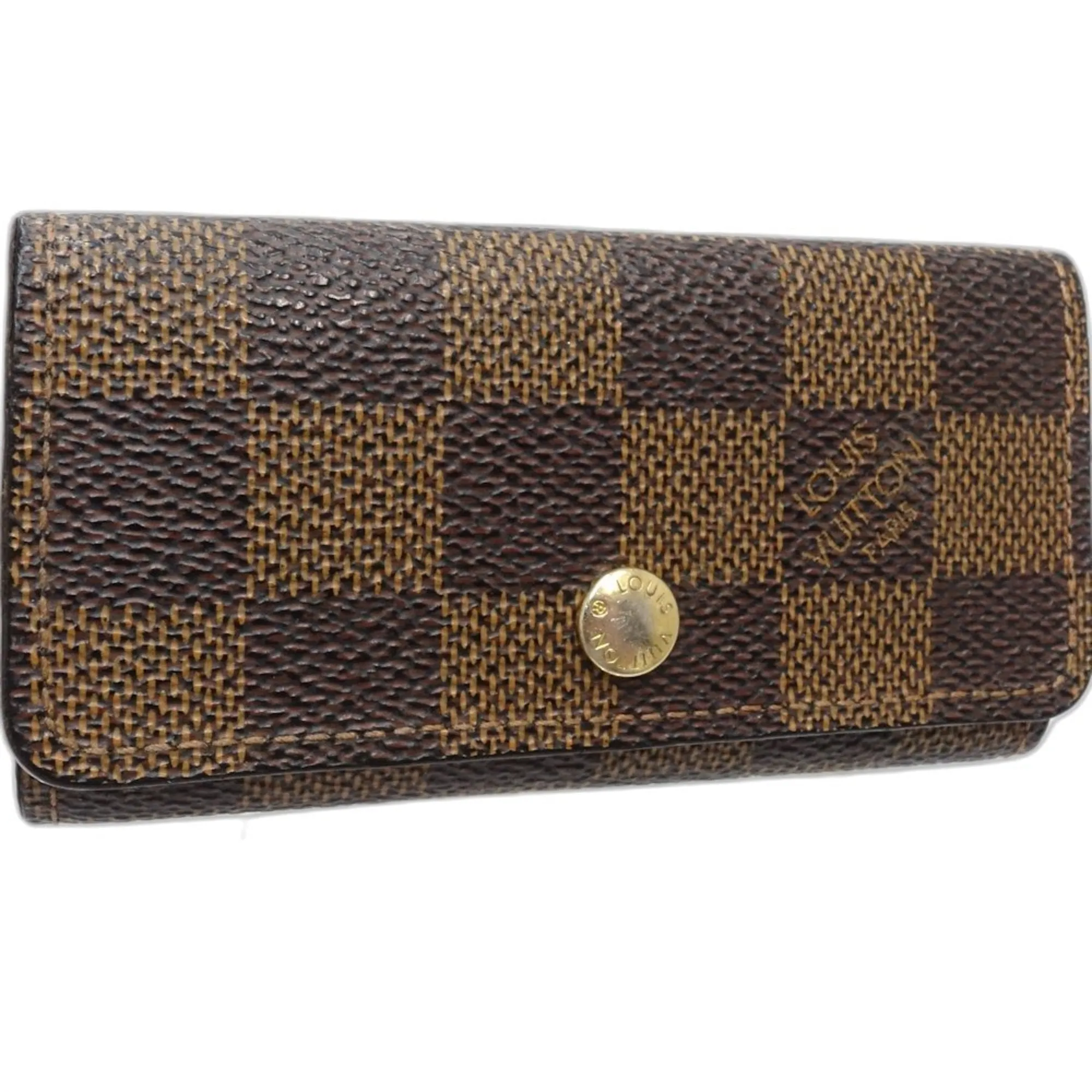 Louis Vuitton Damier Canvas Ebene Damier Canvas Keycase (Pre-Owned)