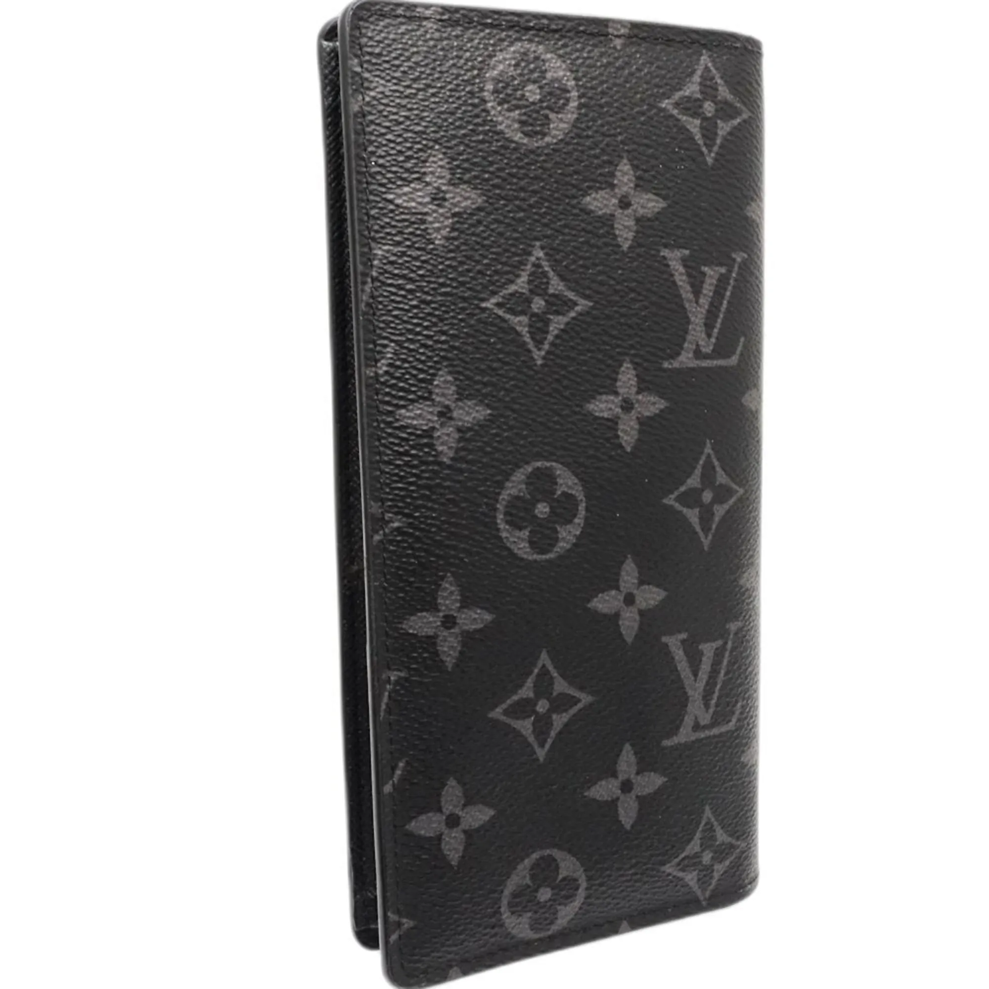 Louis Vuitton Monogram Eclipse Monogram Eclipse Noir Monogram Eclipse Long Wallet (Bi-Fold) (Pre-Owned)