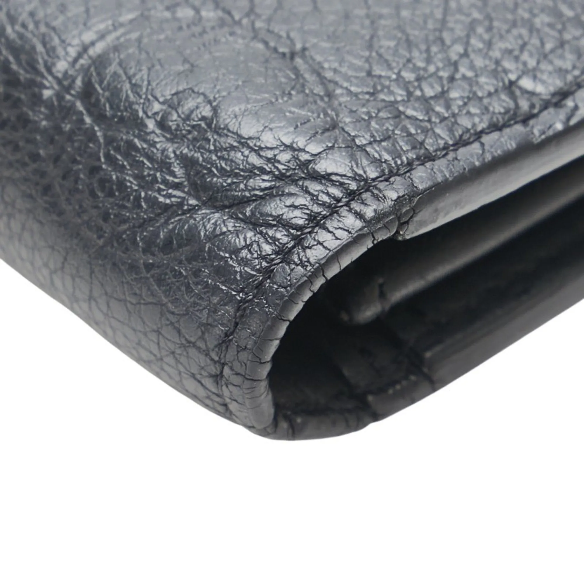 Louis Vuitton Monogram Shadow Leather Long Wallet (Bi-Fold) (Pre-Owned)
