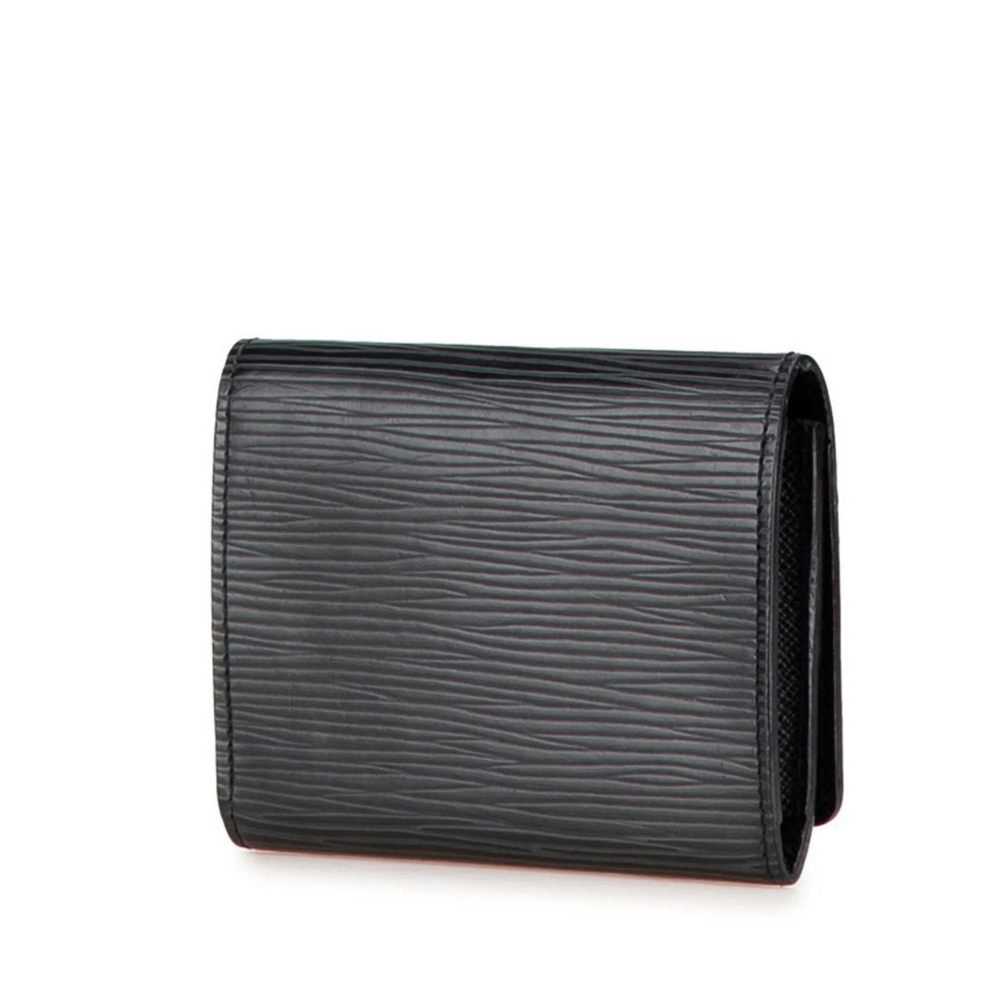 Louis Vuitton Noir Leather Card Case (Pre-Owned)