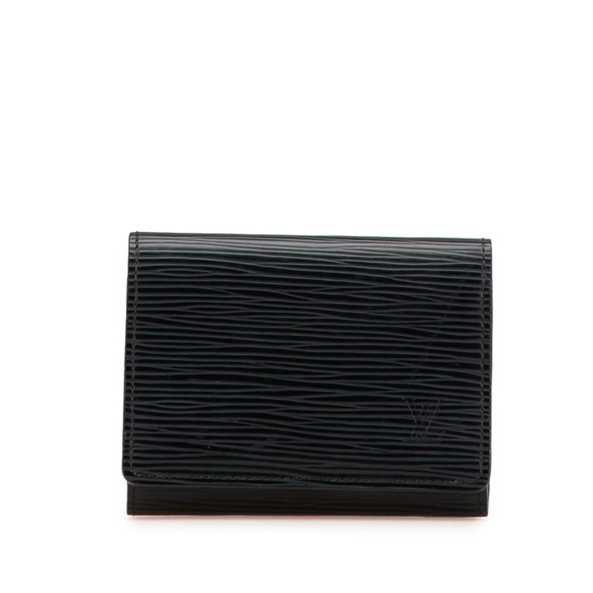 Louis Vuitton Noir Leather Card Case (Pre-Owned)