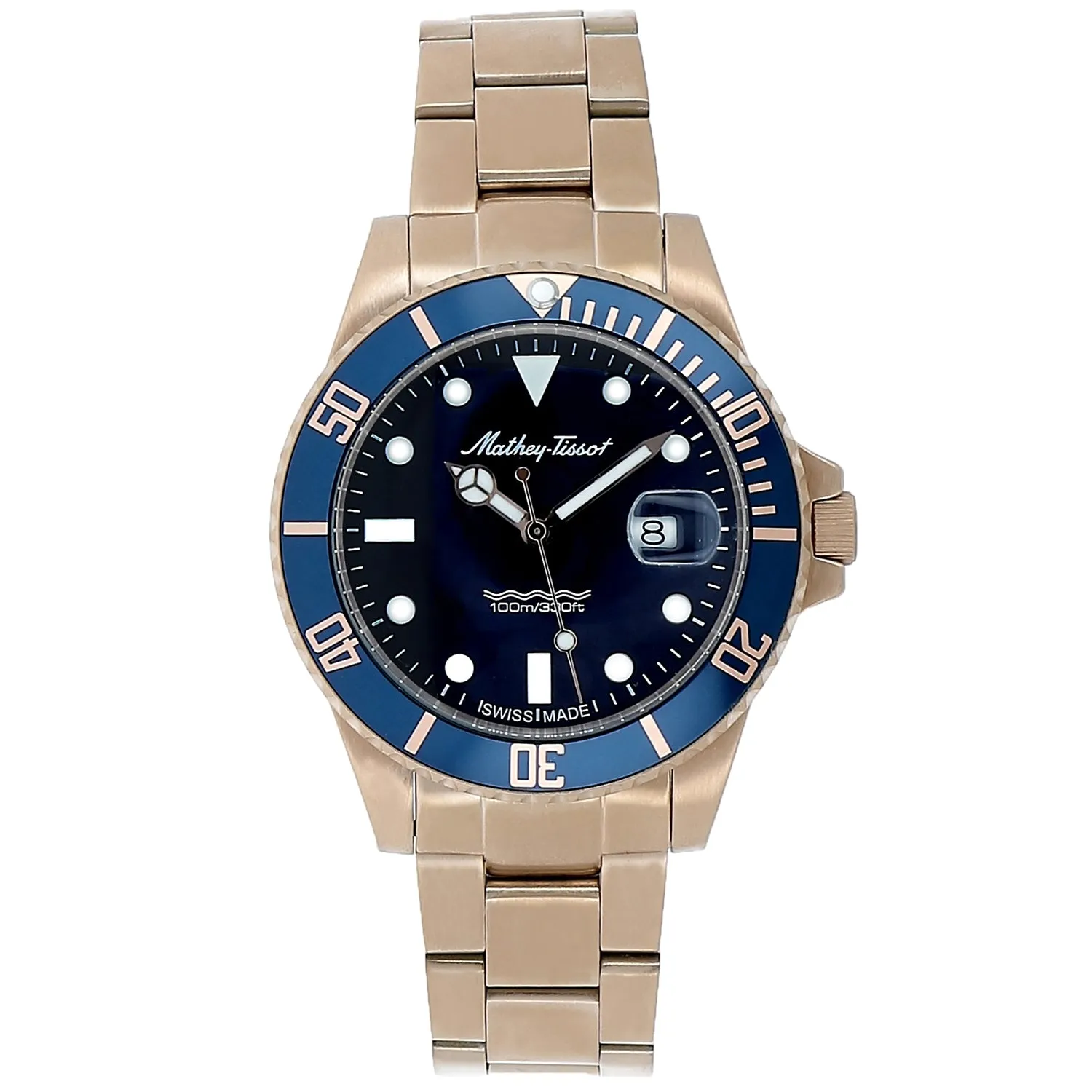 Mathey Tissot Men's Classic Blue Dial Watch