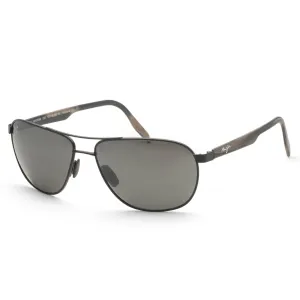 Maui Jim Men's Castles 62 mm Black Sunglasses