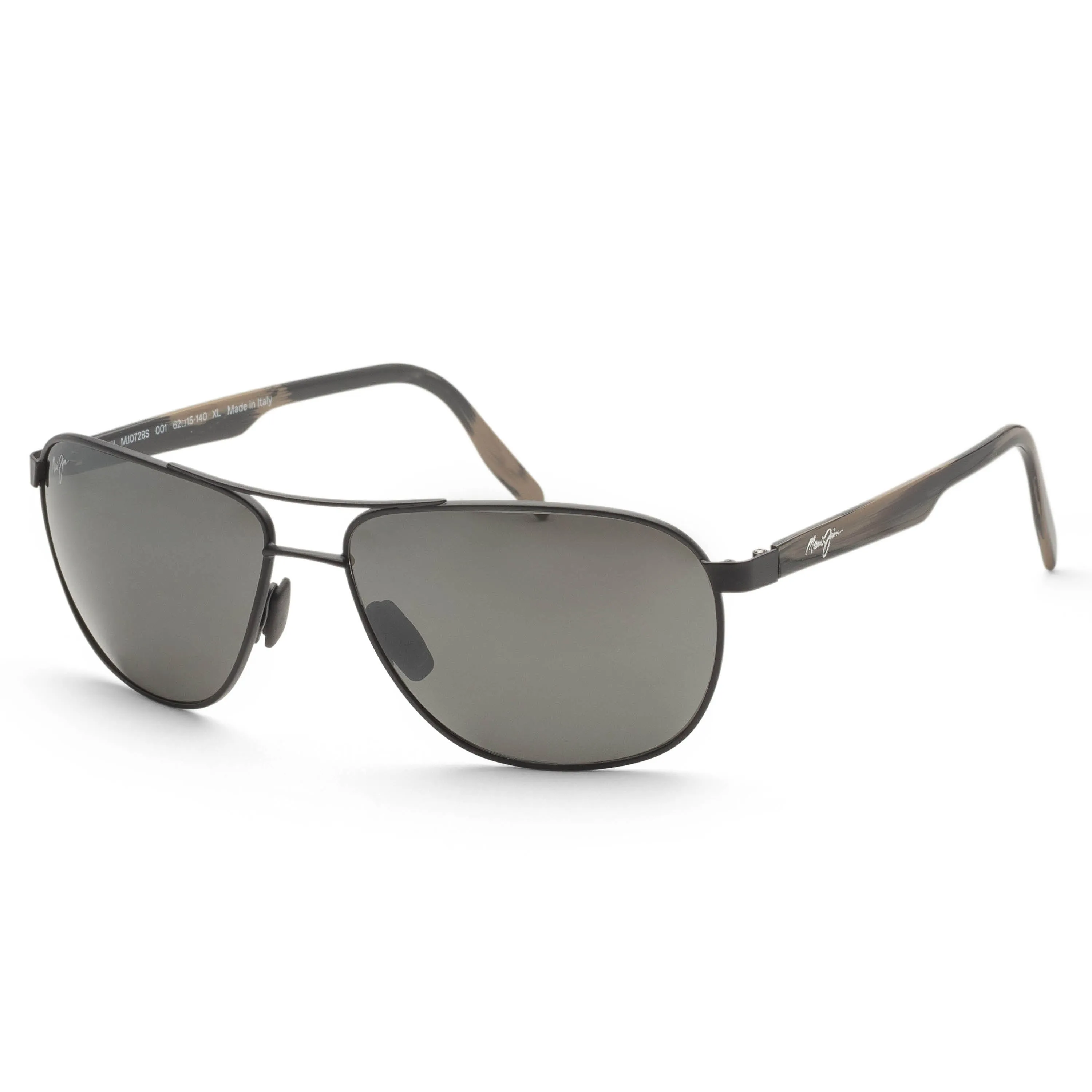 Maui Jim Men's Castles 62 mm Black Sunglasses