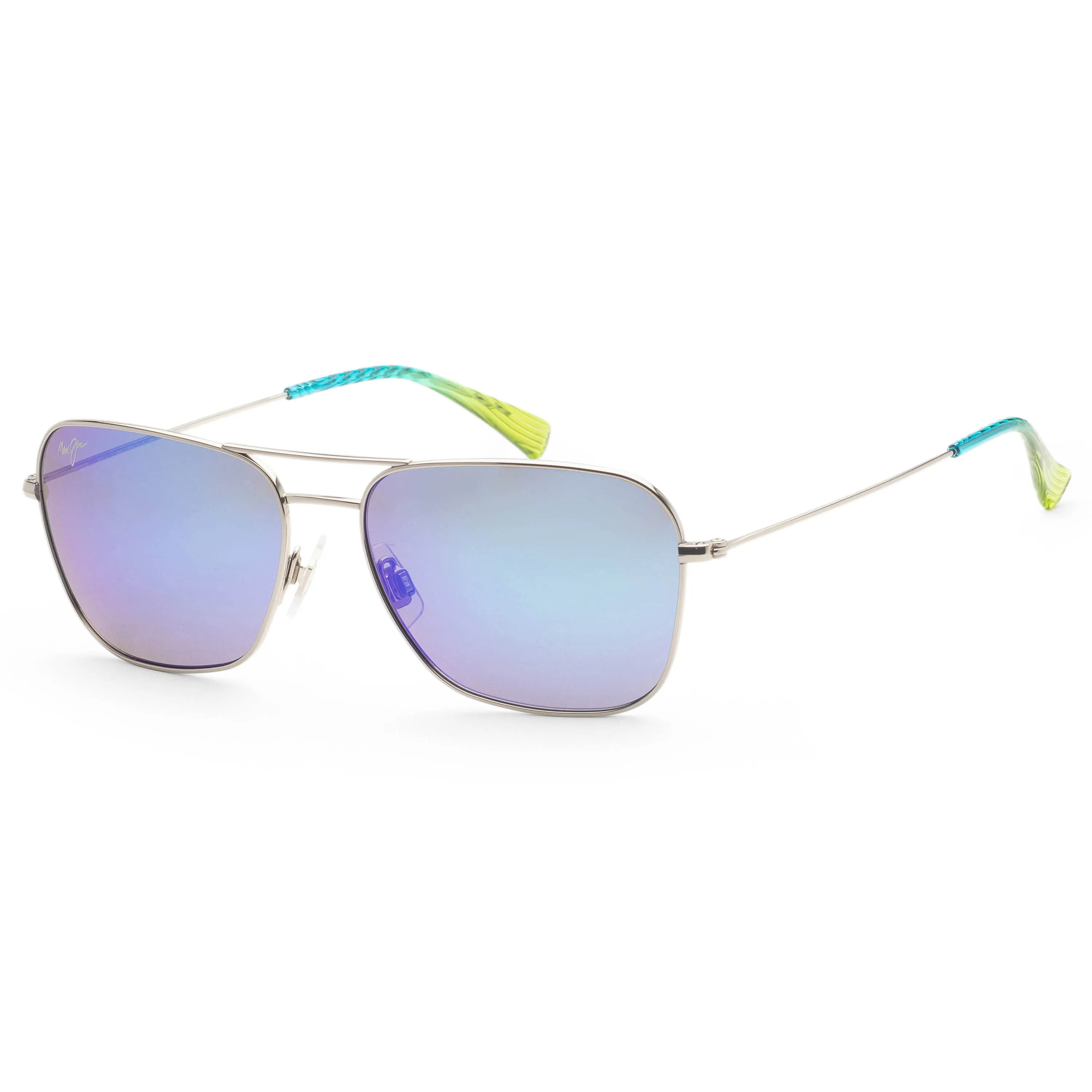 Maui Jim Men's Naauao 58 mm Silver Sunglasses