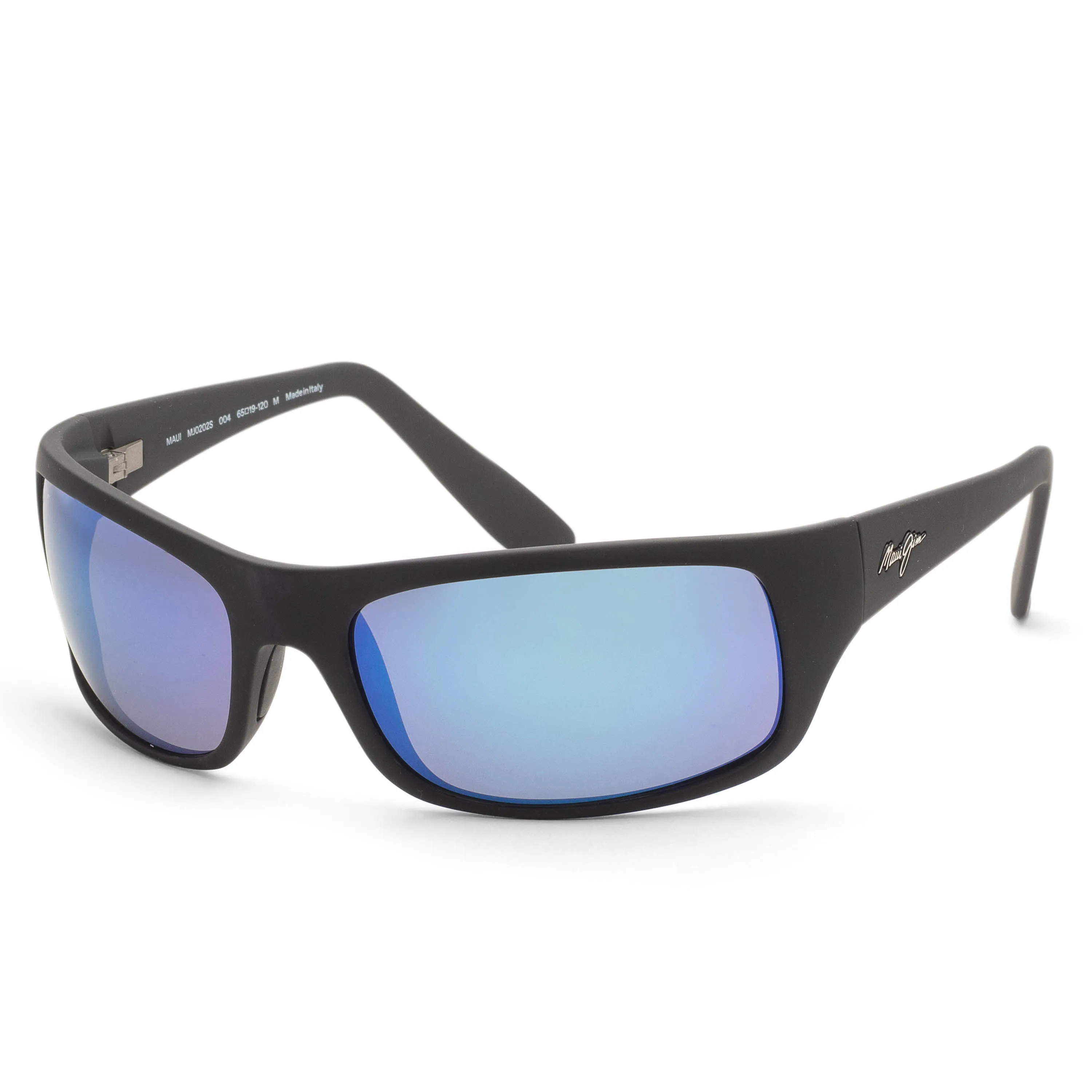 Maui Jim Men's Peahi 65 mm Black Sunglasses