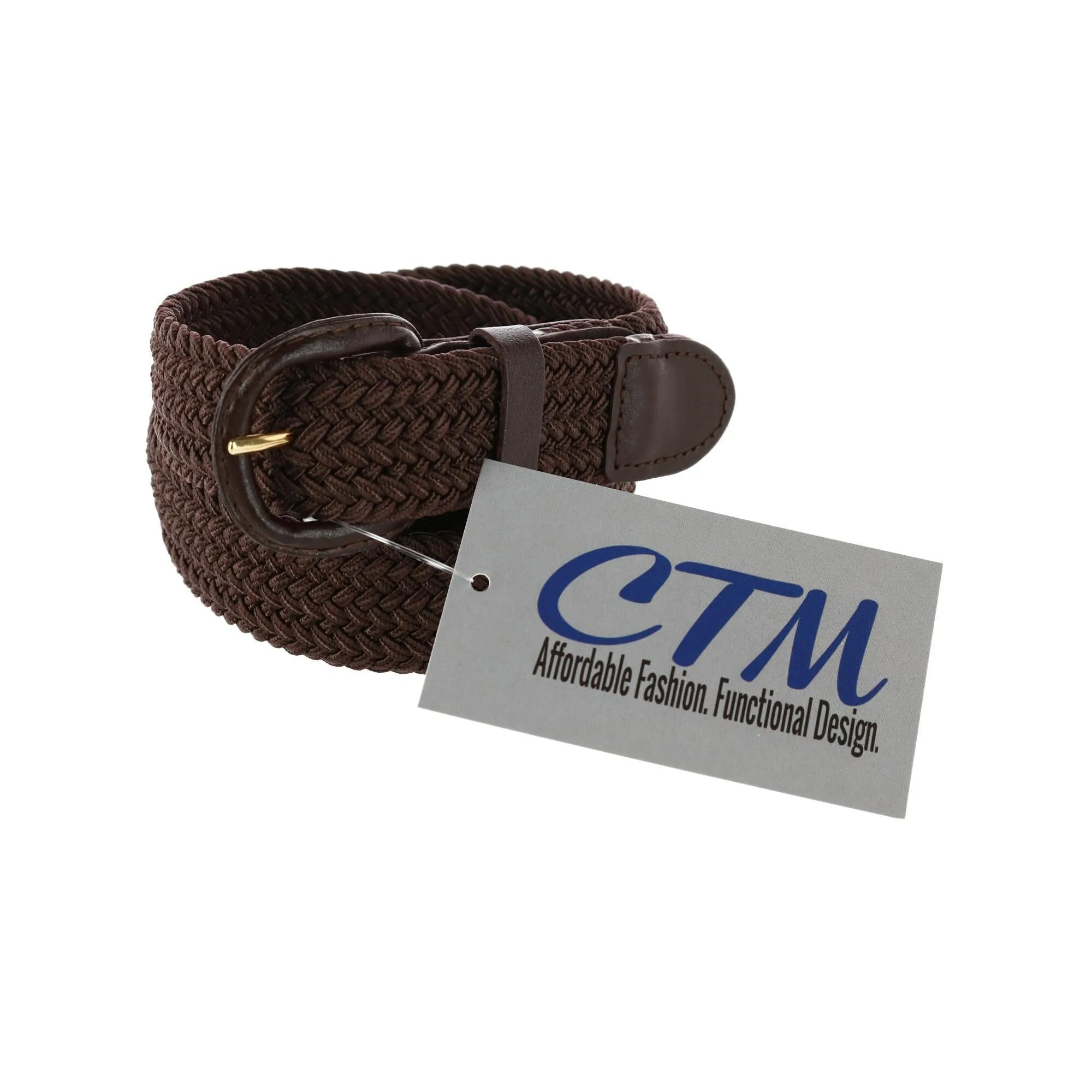 Men's Elastic Braided Belt with Covered Buckle (Big & Tall Available)