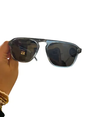 Men's Emerson Sunglasses In Denim Blue/black Lens