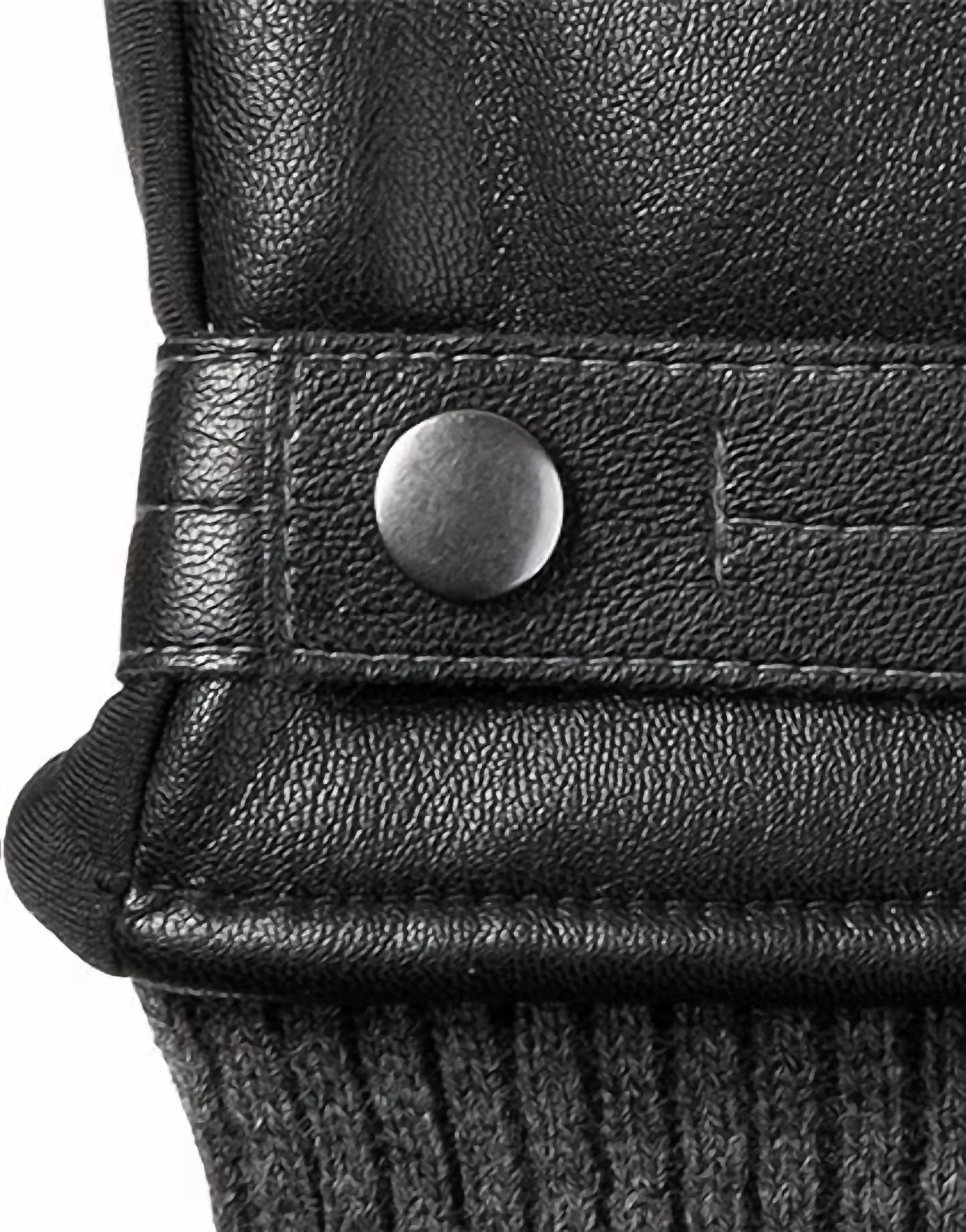 Men's Faux Leather Sleek Heat Winter Gloves In Black