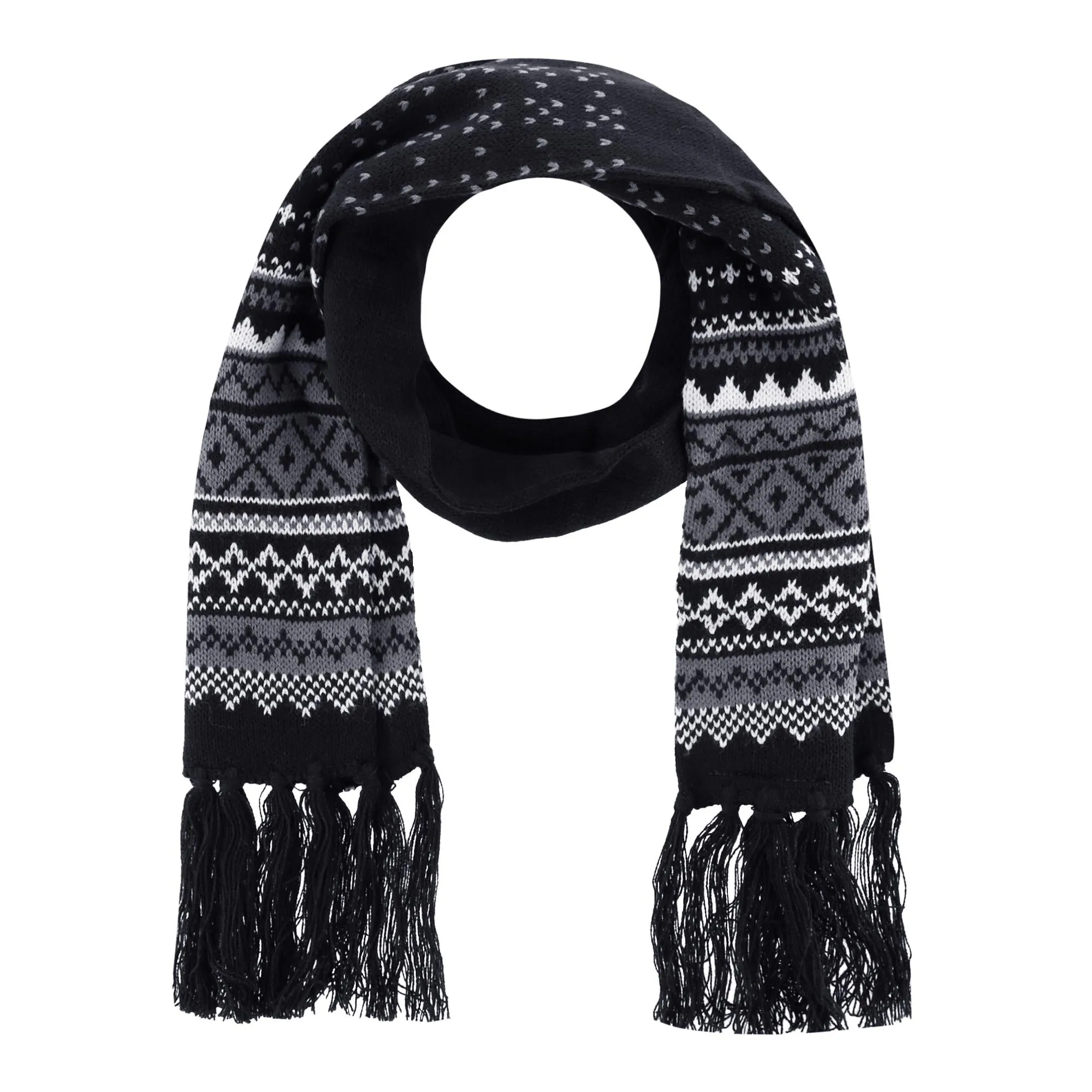 Men's Heavy Knit Winter Pattern Scarf