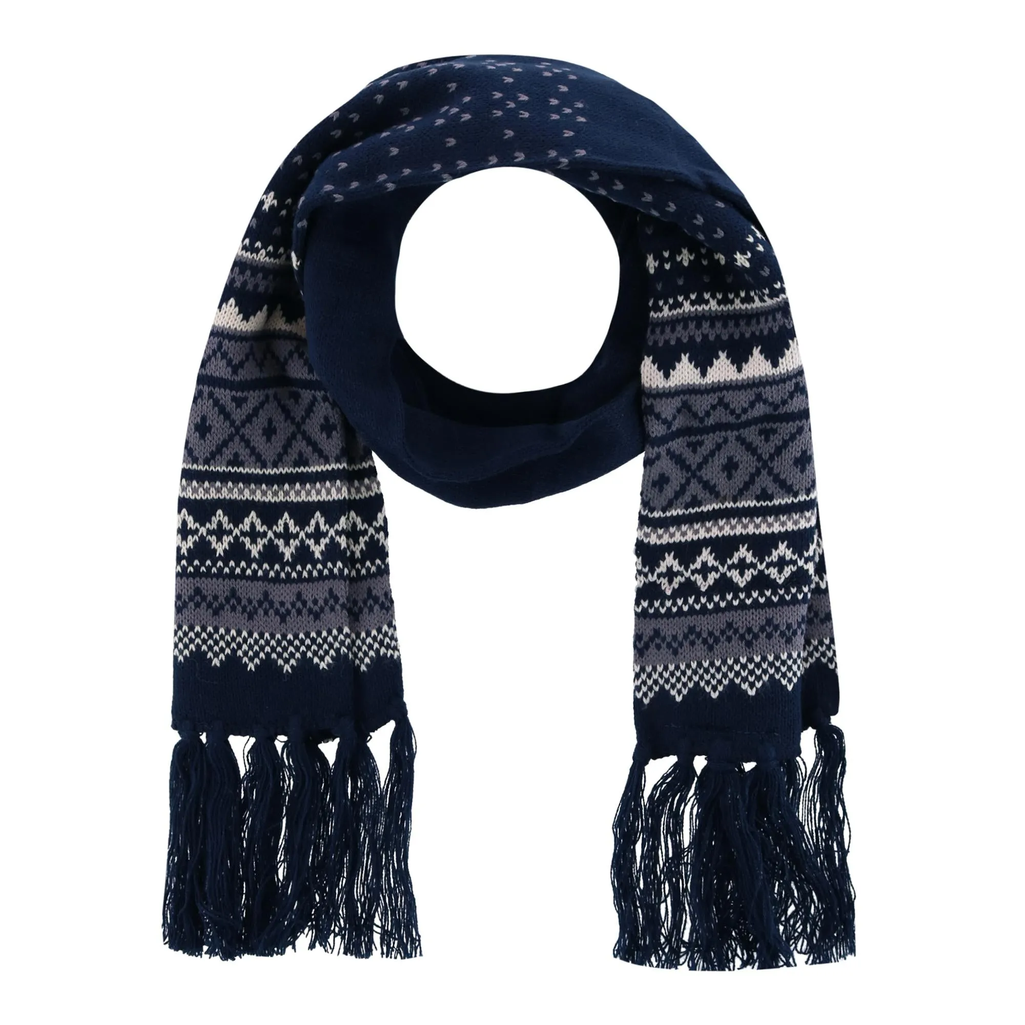 Men's Heavy Knit Winter Pattern Scarf