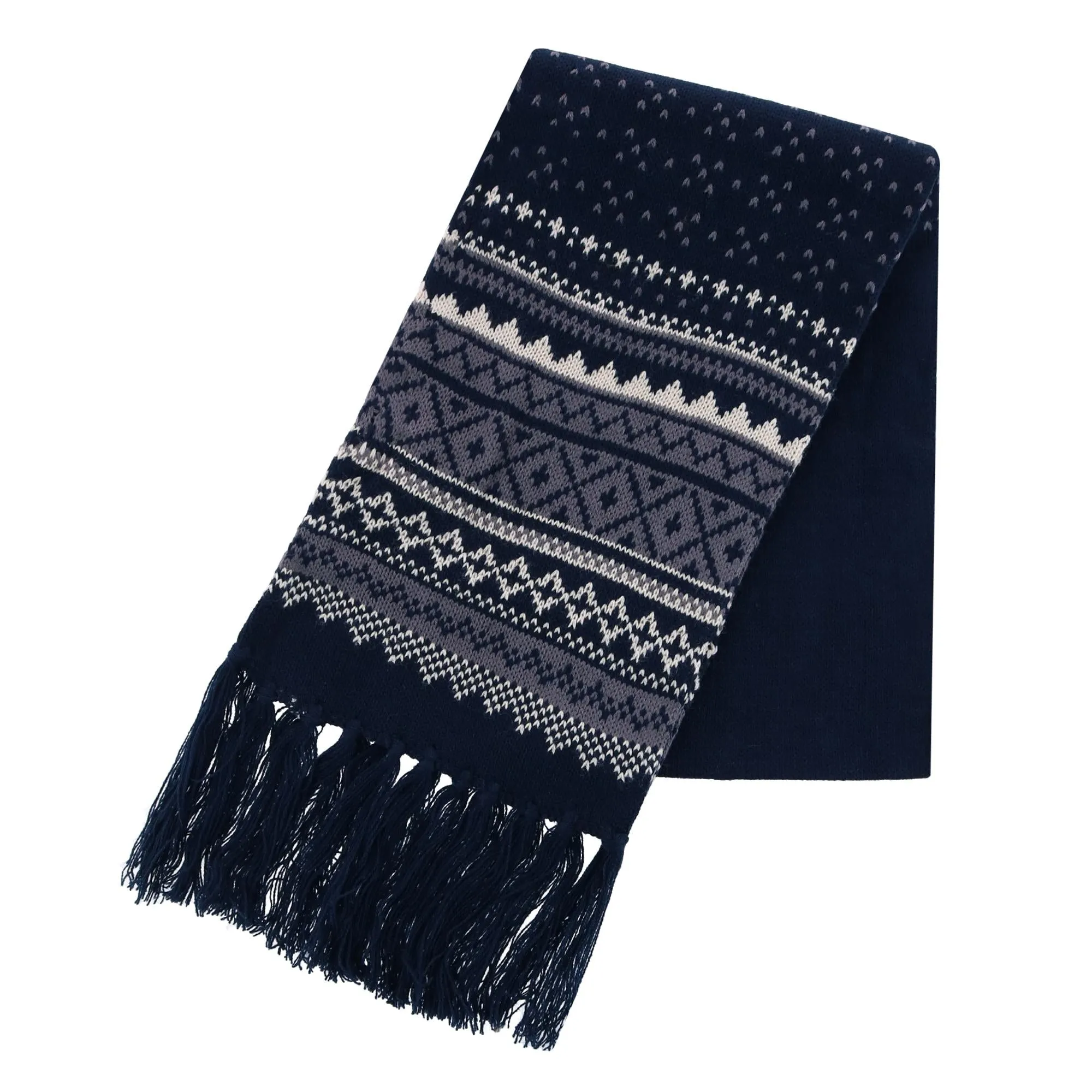 Men's Heavy Knit Winter Pattern Scarf