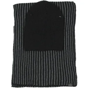 Mens Herringbone Beanie Hat & Scarf Set