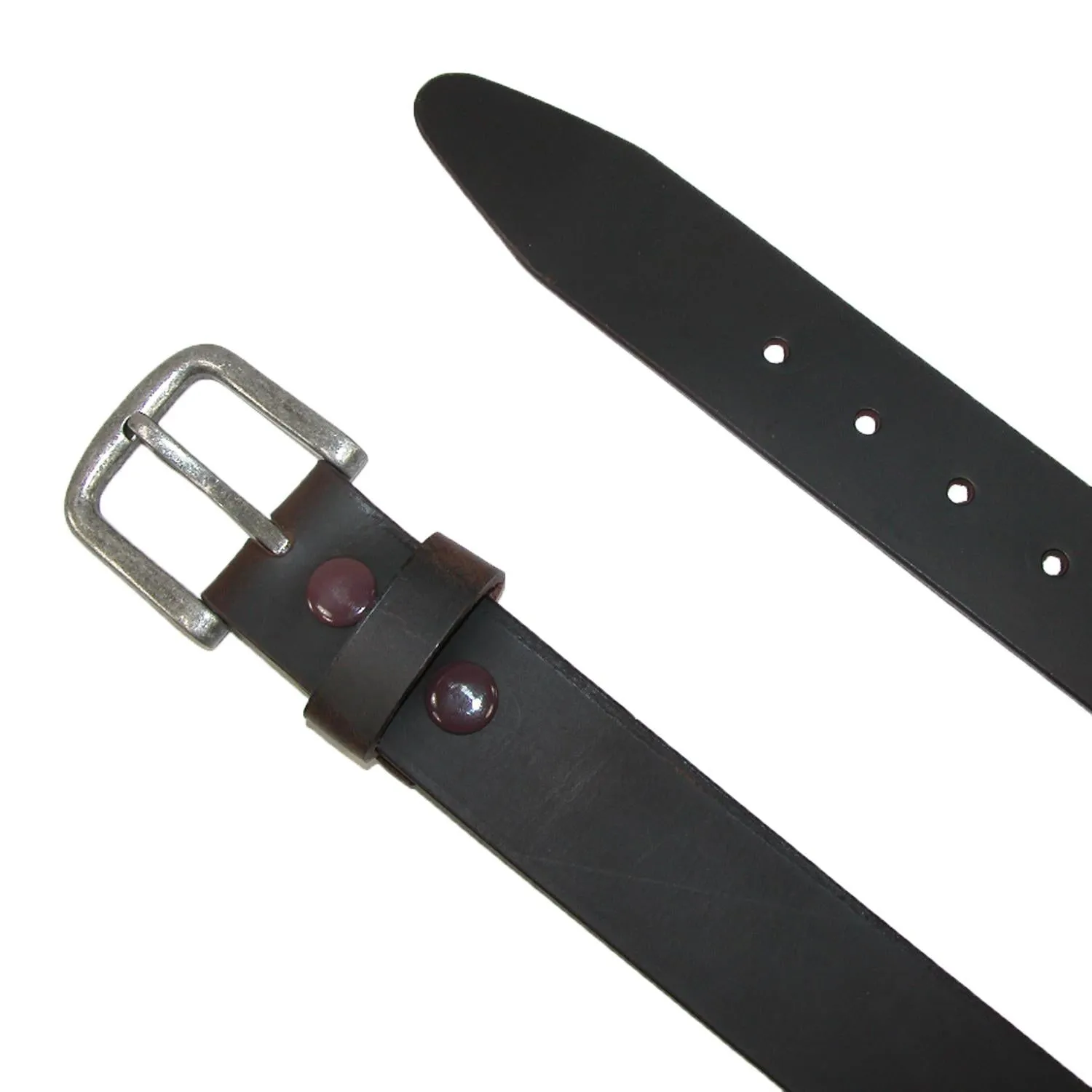 Men's Leather Removable Buckle Bridle Belt