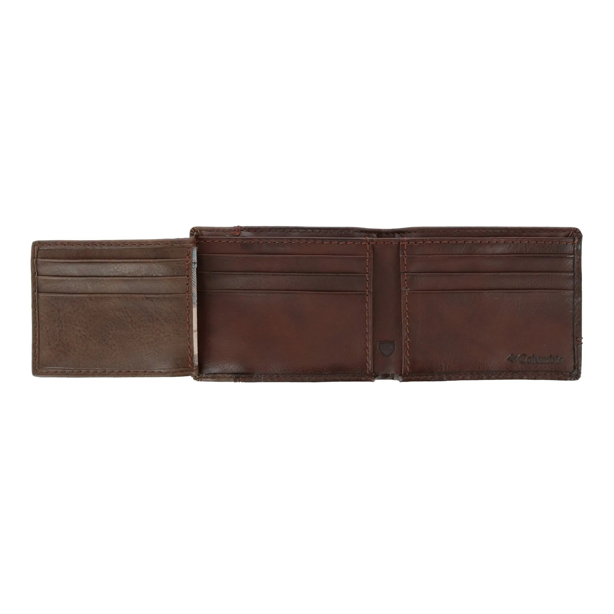 Men's Leather RFID Slim Bifold Wallet with Exterior Pocket