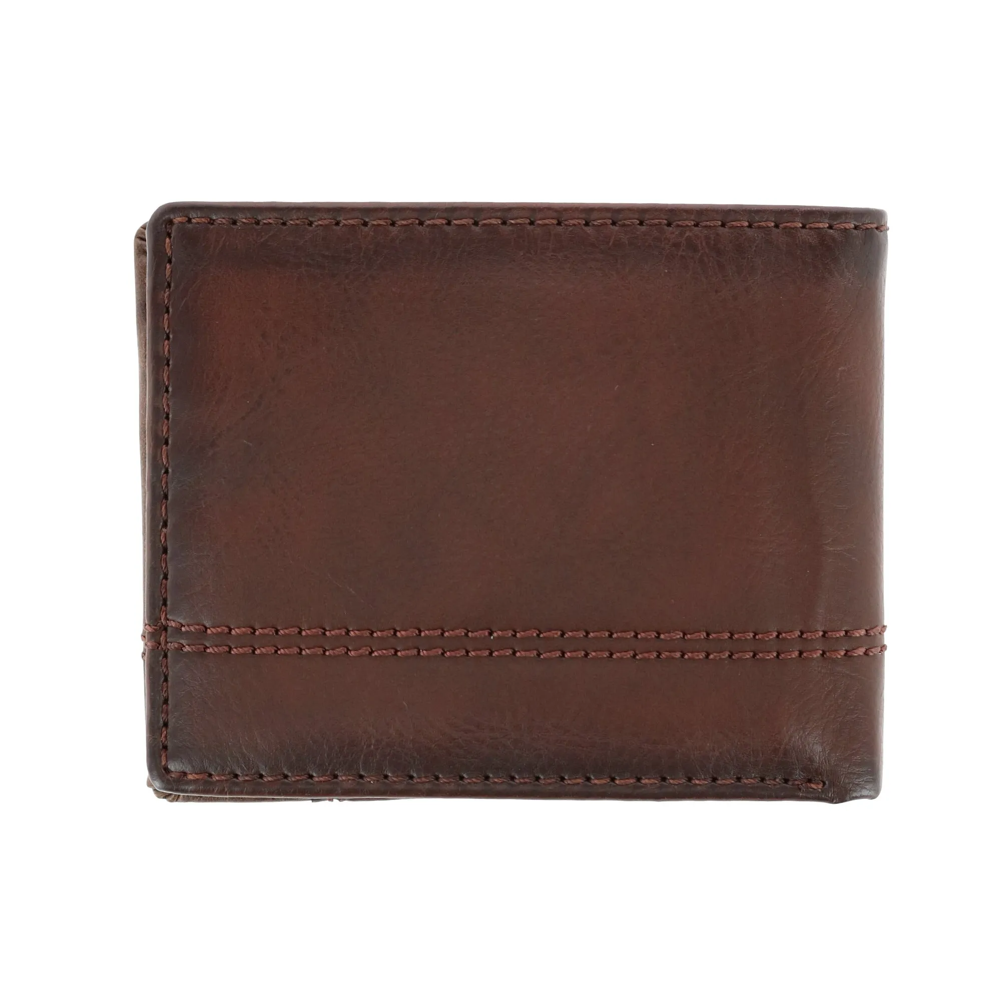 Men's Leather RFID Slim Bifold Wallet with Exterior Pocket
