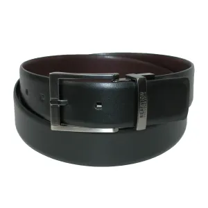 Men's Reversible Belt with Matte Nickel Buckle