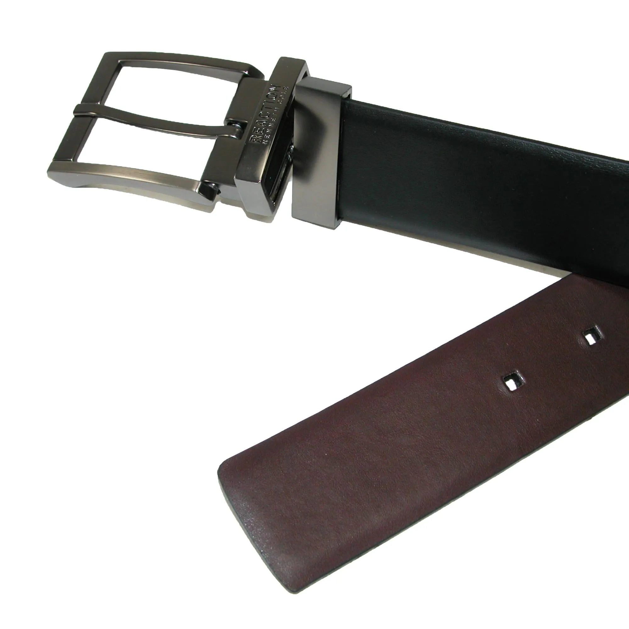 Men's Reversible Belt with Matte Nickel Buckle