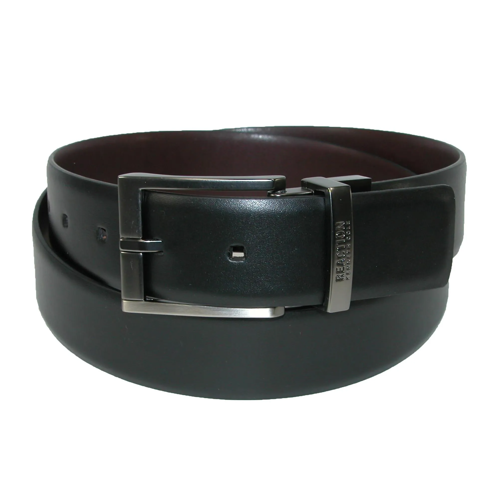 Men's Reversible Belt with Matte Nickel Buckle