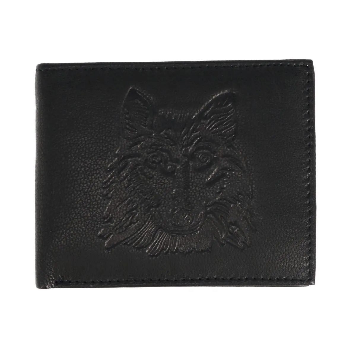 Men's RFID Wolf Embossed Bifold Wallet