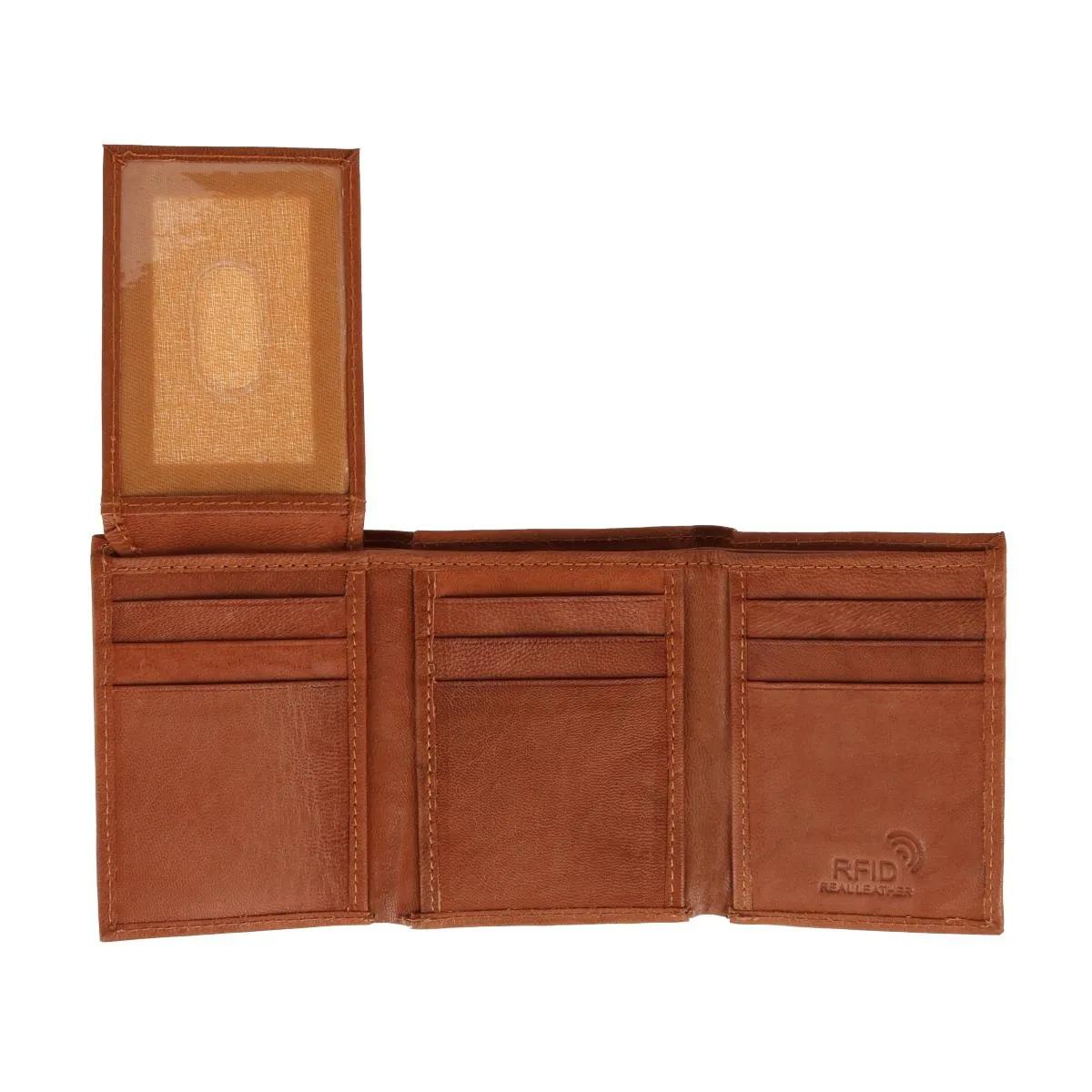 Men's RFID Wolf Embossed Trifold Wallet