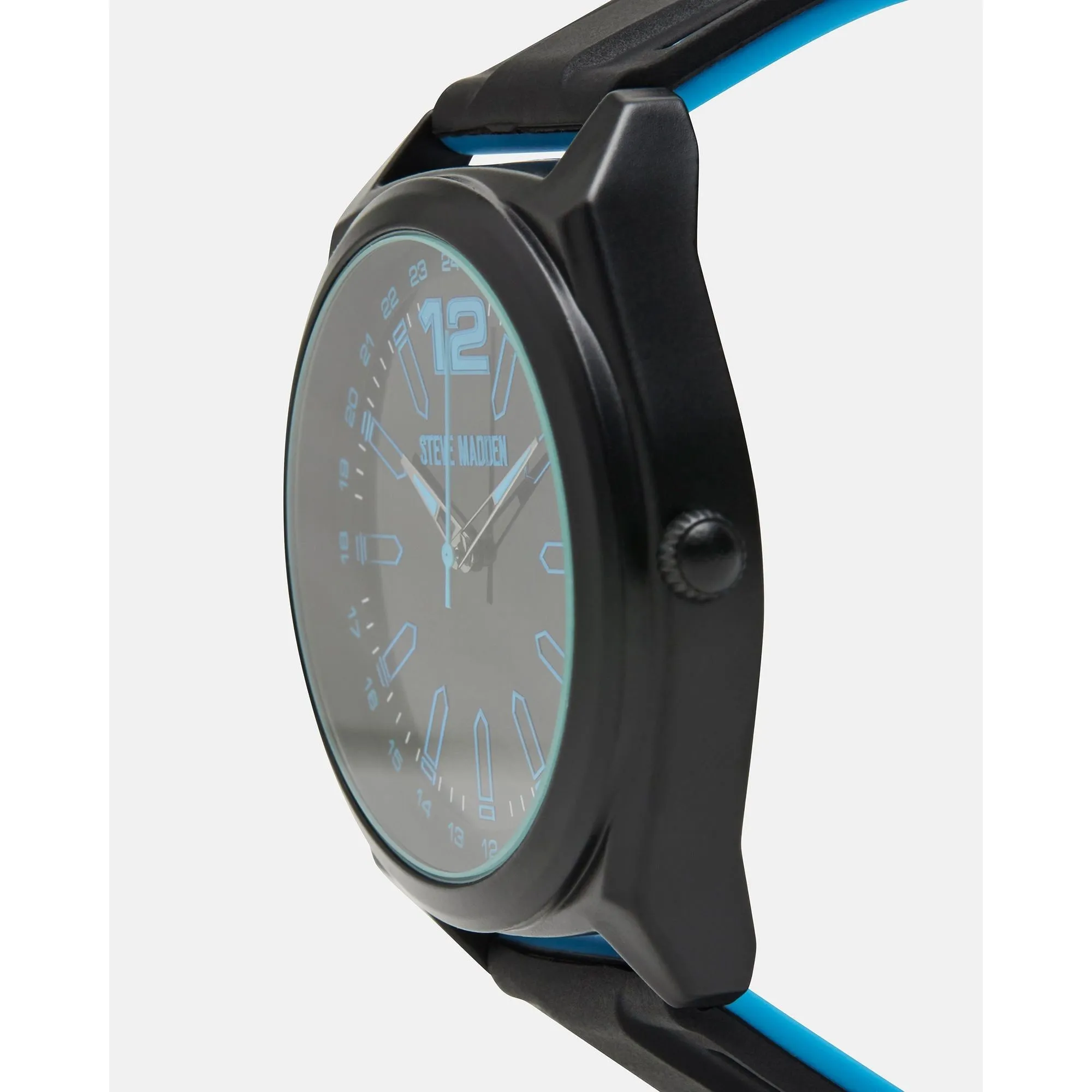 Men's Silicone Watch Black/blue
