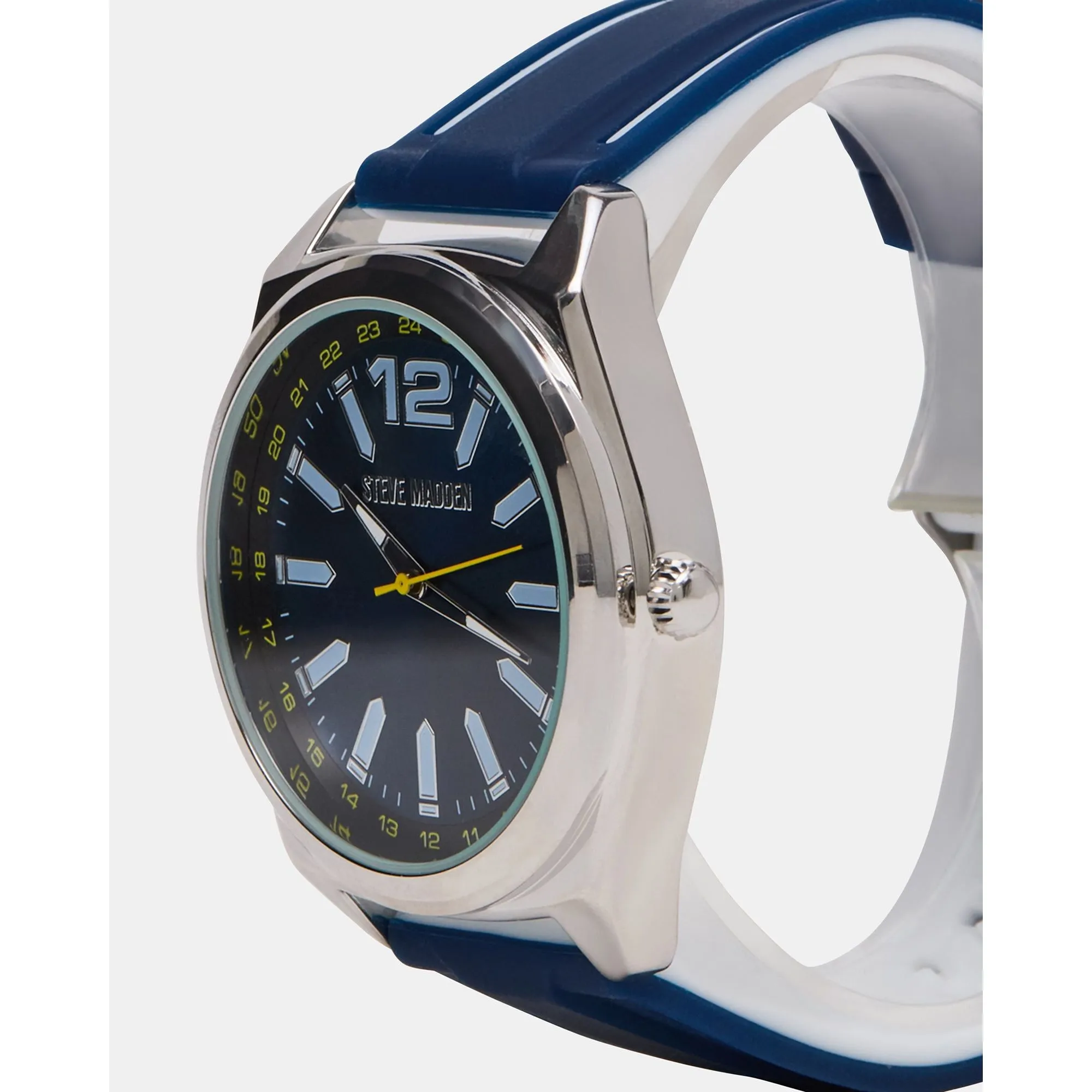 Men's Silicone Watch Blue/white