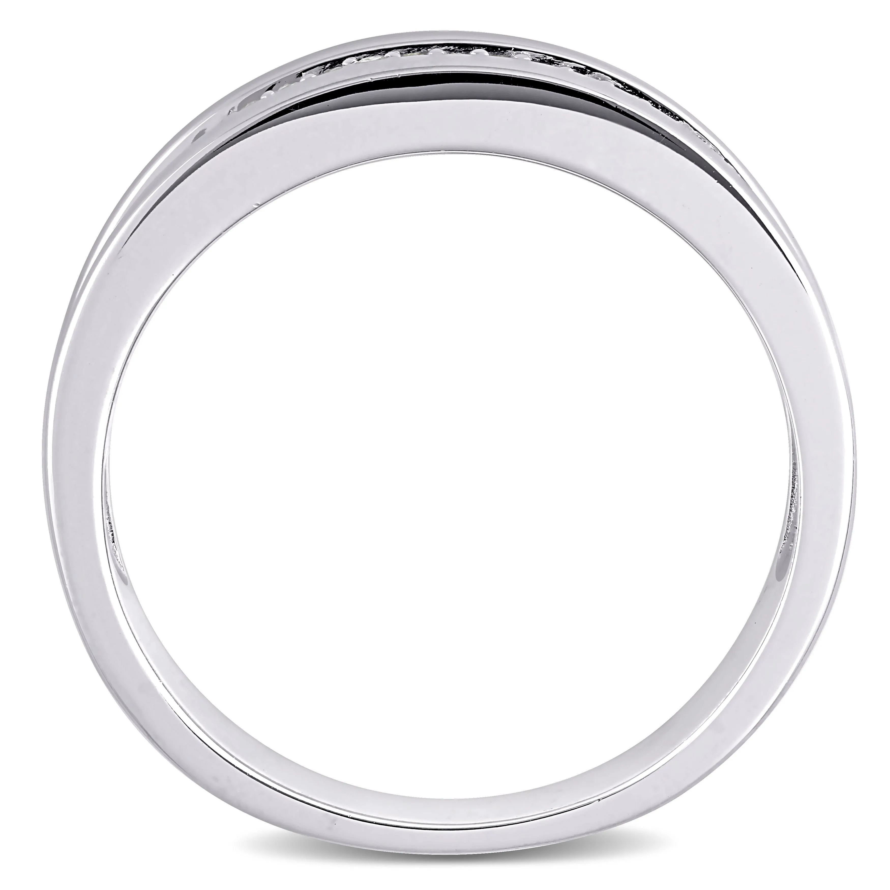 Mimi & Max 1/10ct TW Diamond Men's Ring in Sterling Silver