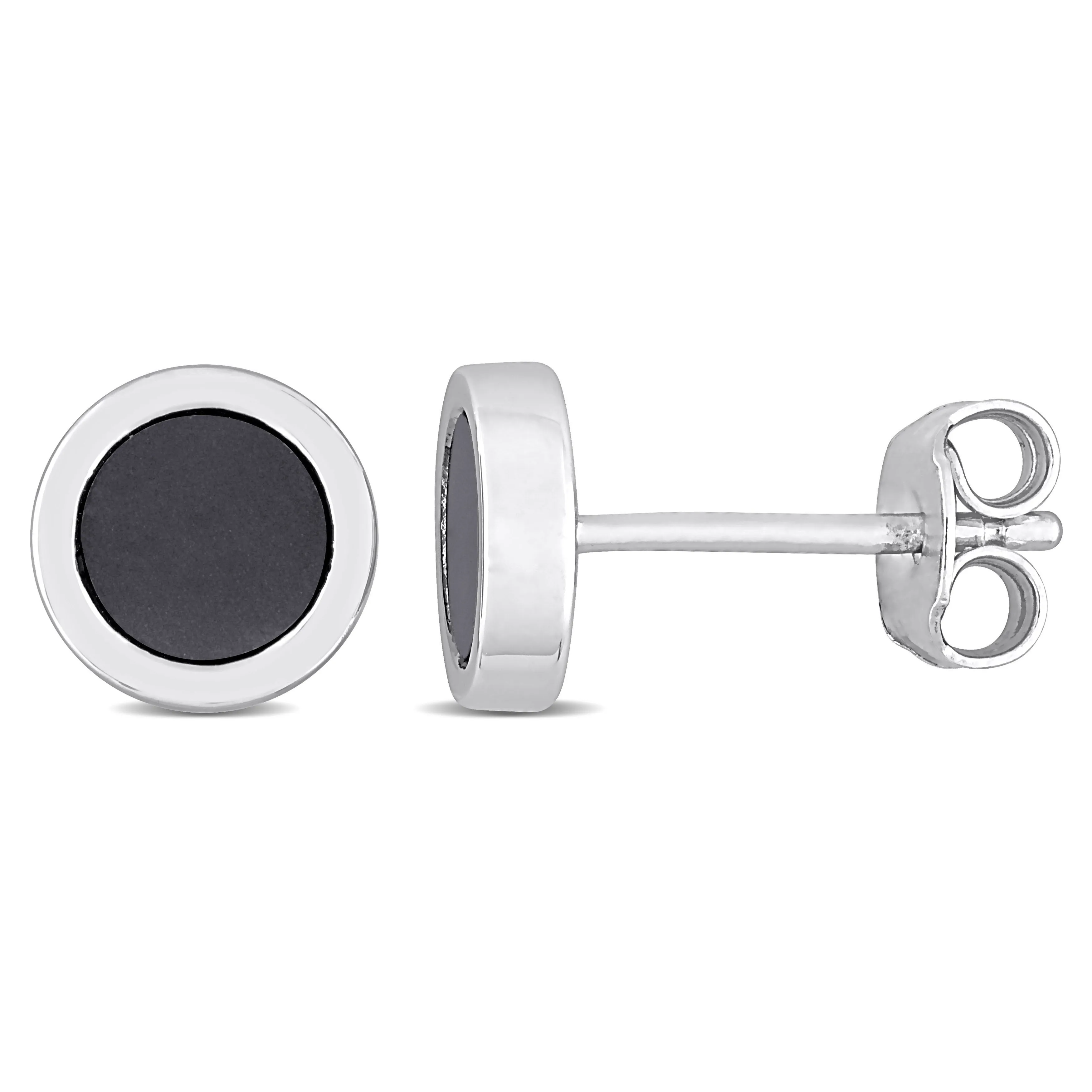 Mimi & Max 5/8ct TGW Hematite Stud Earrings in Sterling Silver