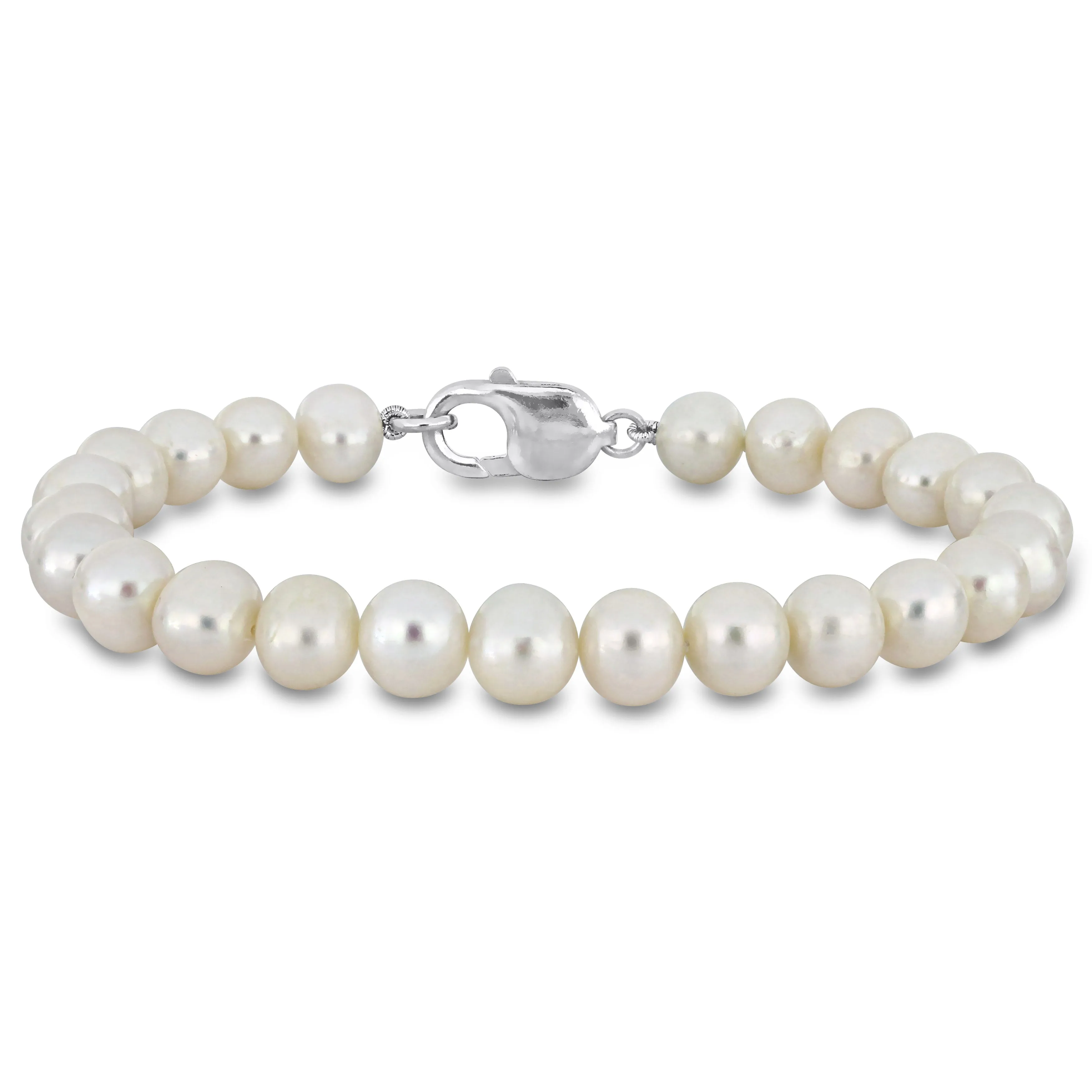 Mimi & Max 9-9.5mm Men's Freshwater Cultured Pearl Bracelet with Sterling Silver Lobster Clasp - 9 in.